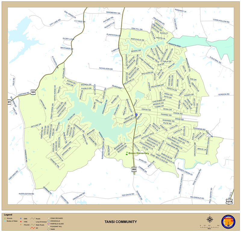 New Residential Construction: Partial Map of Lake Tansi community