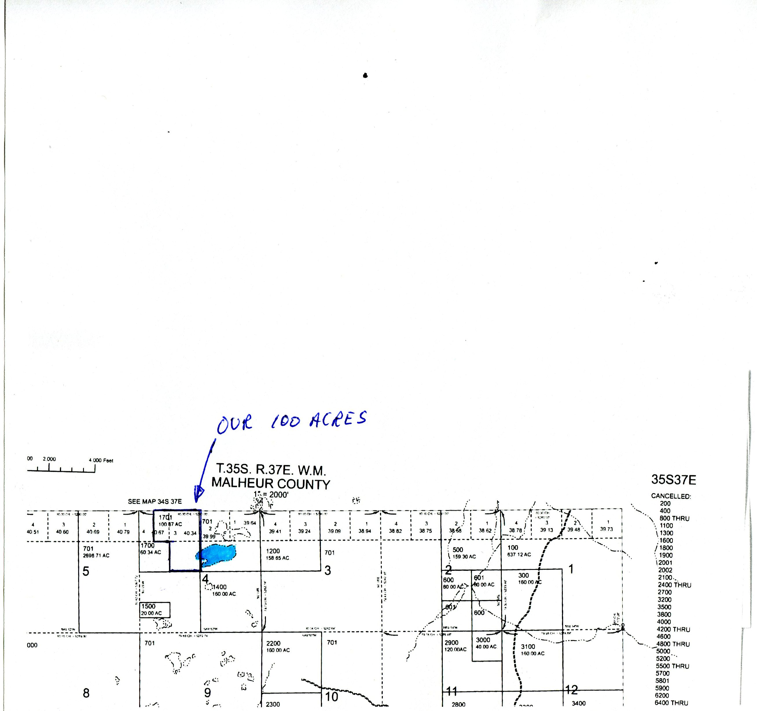 100 ACRES IN MALHEUR CO, OR: survey